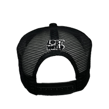 Load image into Gallery viewer, LOST SCRIPT TRUCKER HAT (WHITE/BLACK)
